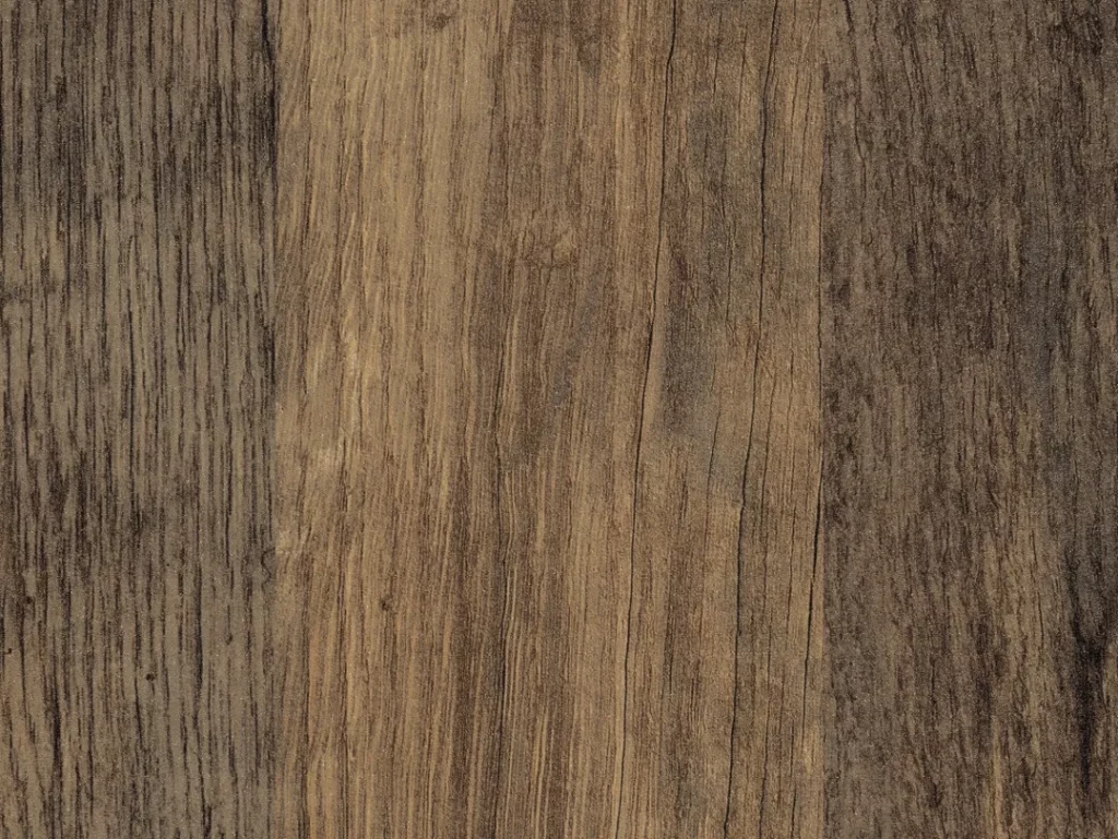 HPL-Arbeitsplette mit Eiche Struktur in einem relativ dunklen braunton